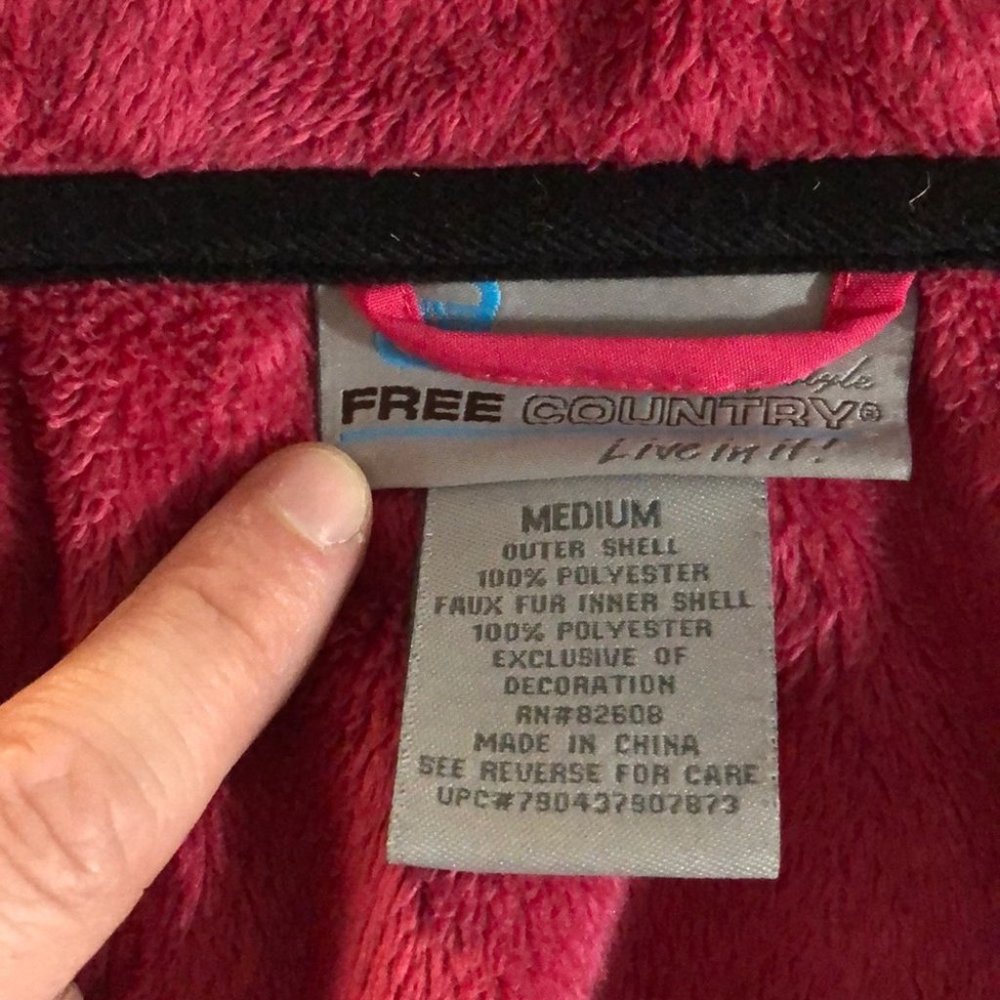{Free Country} Plaid Fur Lined Hooded Jacket - Picture 9 of 9